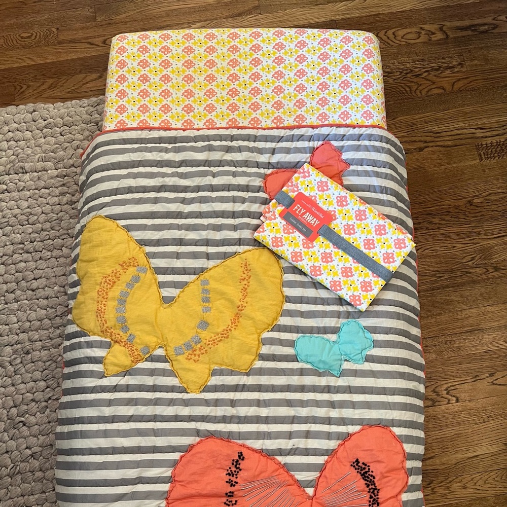 Land of Nod crib bedding